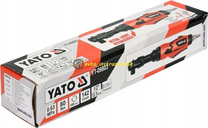 Тріскачка пневматична 1/2" 80 Нм Yato YT-09803 YT-09803 фото