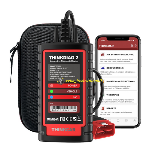 Автосканер Thinkcar ThinkDiag 2 (Android/IOS, всі системи, 15 сервісних функцій, 1 рік оновлень, кодування, тести, CAN FD) Thinkcar ThinkDiag 2 фото