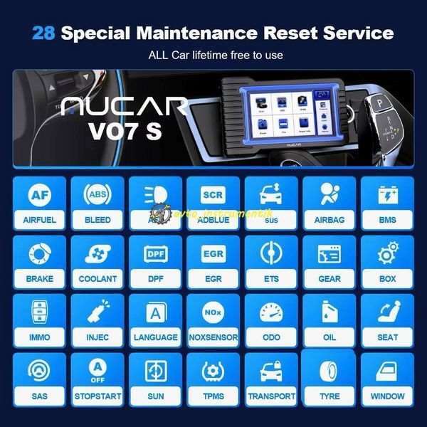 Автосканер Mucar VO7 S (всі системи, 28 сервісних функцій, безстрокові оновлення, кодування, тести, CAN FD) Mucar VO7 S фото