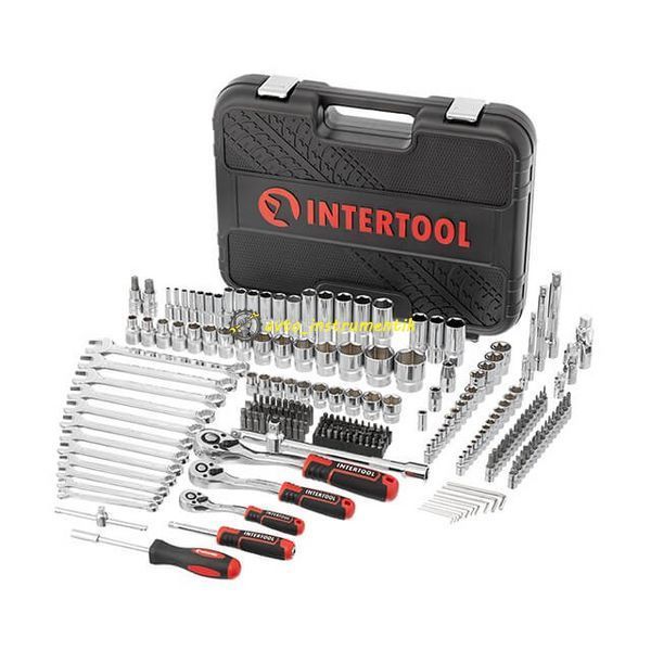 Набір інструментів 219 од., STORM, 1/2", 3/8", 1/4 ", Cr-V INTERTOOL ET-8219 ET-8219 фото
