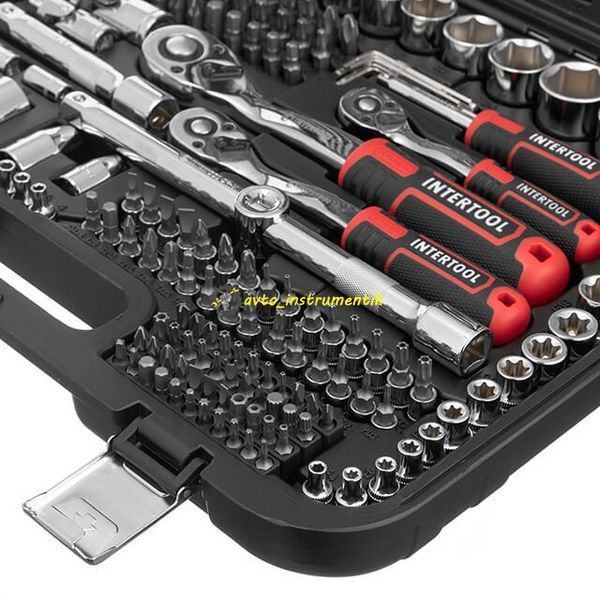 Набір інструментів 219 од., STORM, 1/2", 3/8", 1/4 ", Cr-V INTERTOOL ET-8219 ET-8219 фото