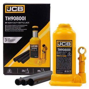 Домкрат пляшковий 8т (220-488 мм) гідравлічний JCB Tools JCB-TH908001 JCB-TH908001 фото