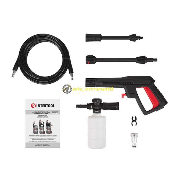 Мийка високого тиску, 1,8 кВт, 100-140 бар, 7 л/хв, шланг 5 м INTERTOOL DT-1516 DT-1516 фото