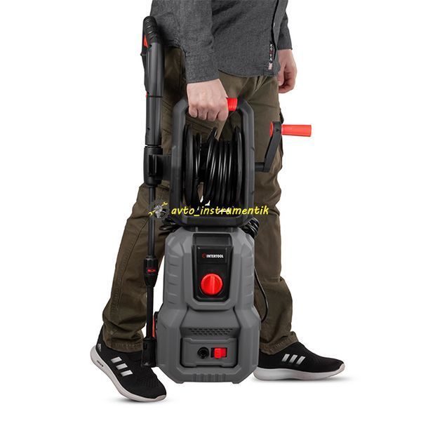 Мийка високого тиску, 1,8 кВт, 100-140 бар, 7 л/хв, шланг 5 м INTERTOOL DT-1516 DT-1516 фото