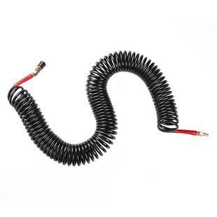 Шланг BLACK M-Flex 6.5*10 мм, 20 м спіральний поліуретановий з поворотним шарніром, латунними швидкороз'ємними з'єднаннями STORM INTERTOOL PT-1795 PT-1795 фото