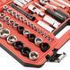 Набір інструментів 1/2" & 1/4" 111од, IMPACT Cr-V головки 15,17,19,21,22 + подовжувач 125мм INTERTOOL ET-9110 ET-9110 фото 12