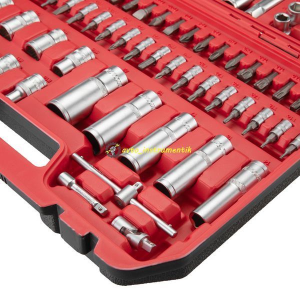 Набір інструментів 1/2", 1/4" 110 од. INTERTOOL ET-9108 ET-9108 фото