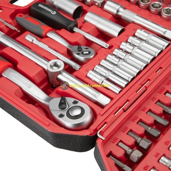 Набір інструментів 1/2", 1/4" 110 од. INTERTOOL ET-9108 ET-9108 фото